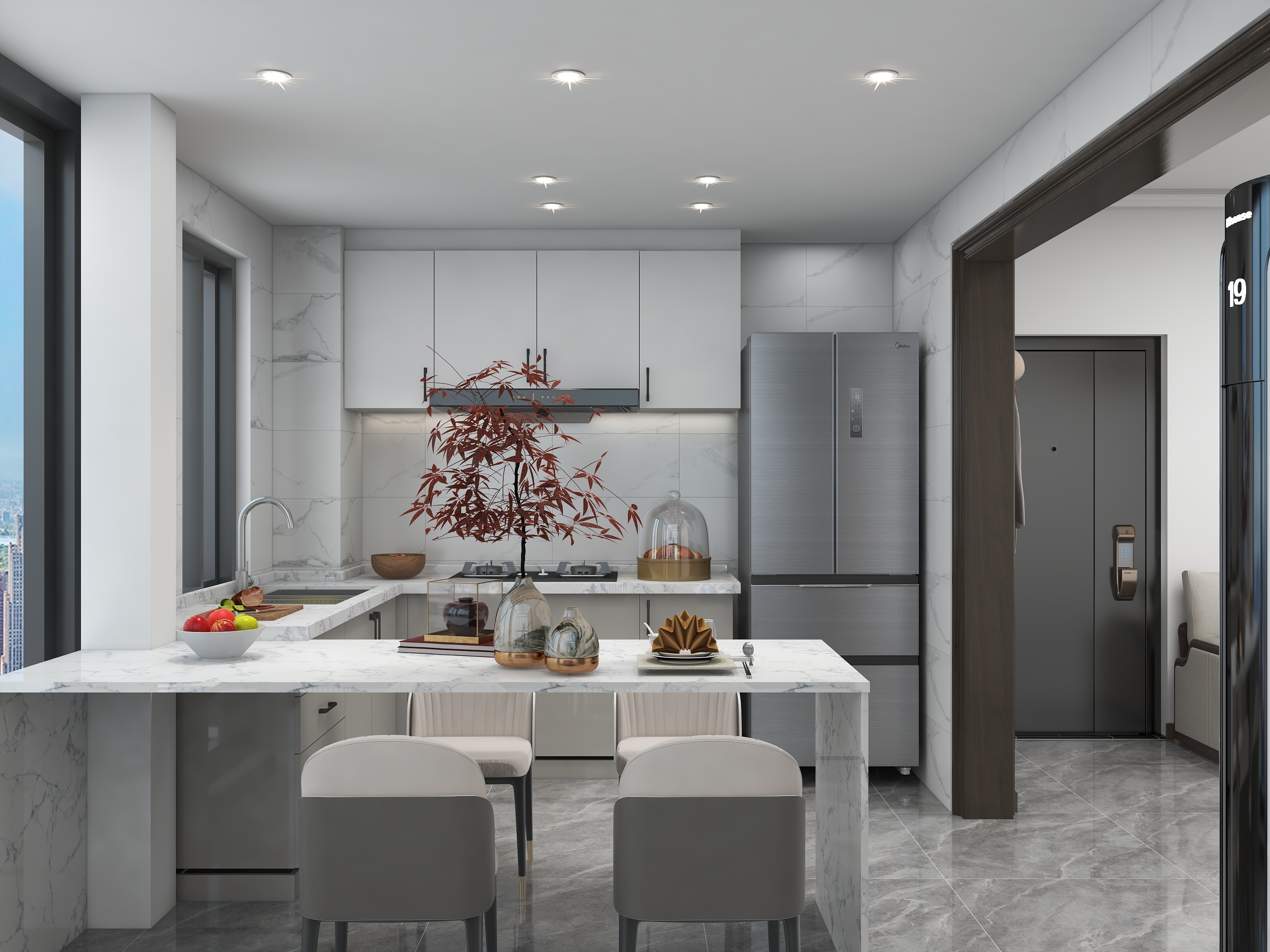 酸奶刘-〈新中式〉中梁百悦府109平方装修效果图