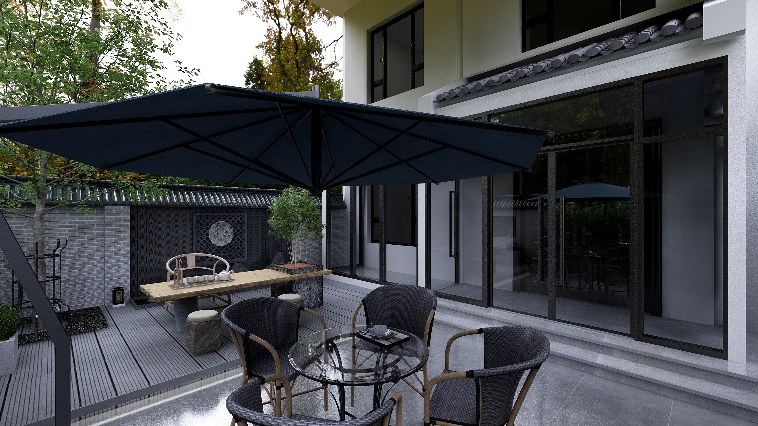 JoySee交叉线-梅总乡墅庭院设计-装修设计方案