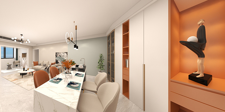 AAA效果图模型-万航渡路效果图-装修设计方案