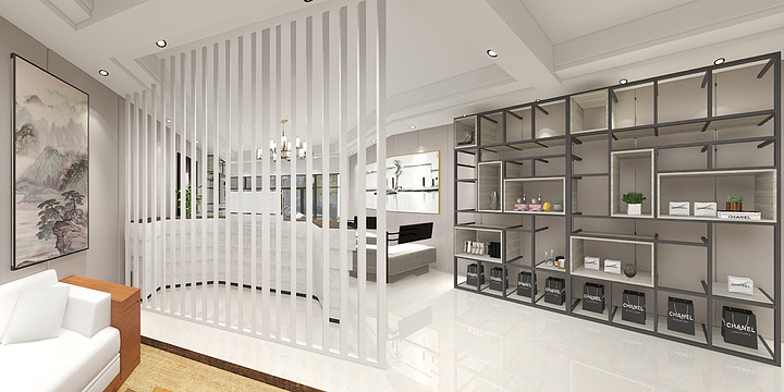 全案设计晓晴-美容院-装修设计方案