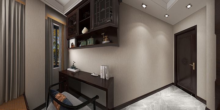 守真志满 逐物意移-柳城院子新中式2楼-装修设计方案