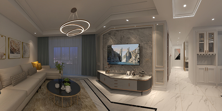 182****7598rPKj-祁秀雅苑三房两厅两卫效果图-装修设计方案