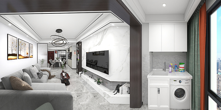 名饰嘉园装饰-康健城3-1-1603-Ⅱ-装修设计方案