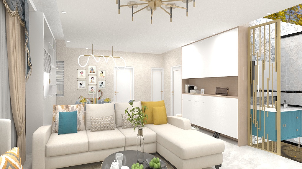 徐钰锦-瑞和园89.50㎡B户型3室2厅1卫-装修设计方案