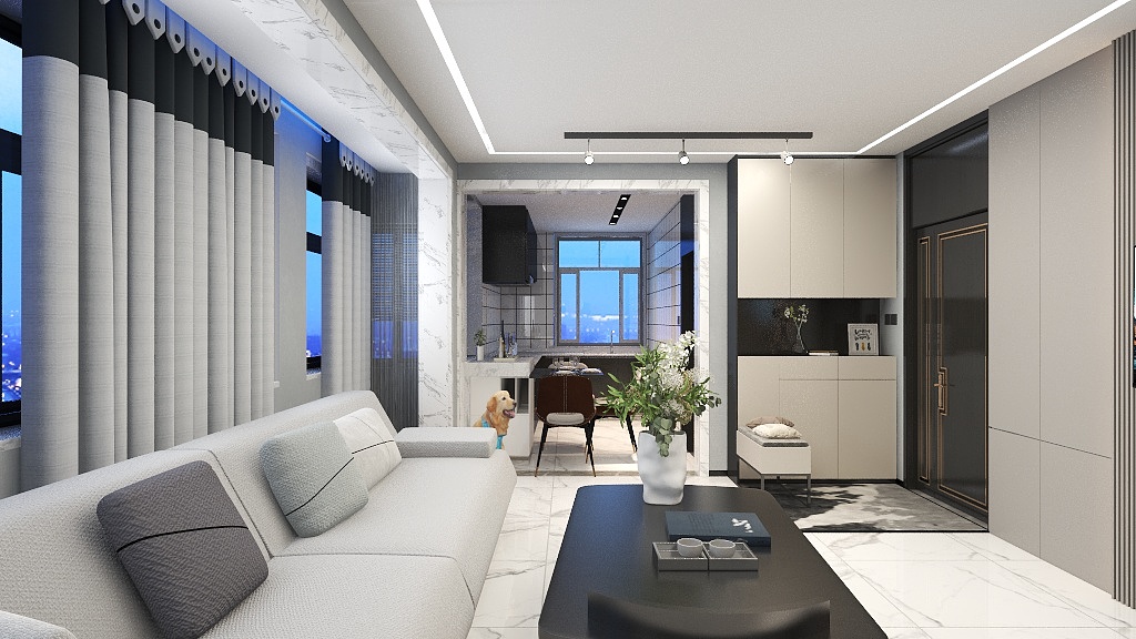 战云飞-瑞和园89.50㎡B户型3室2厅1卫-装修设计方案