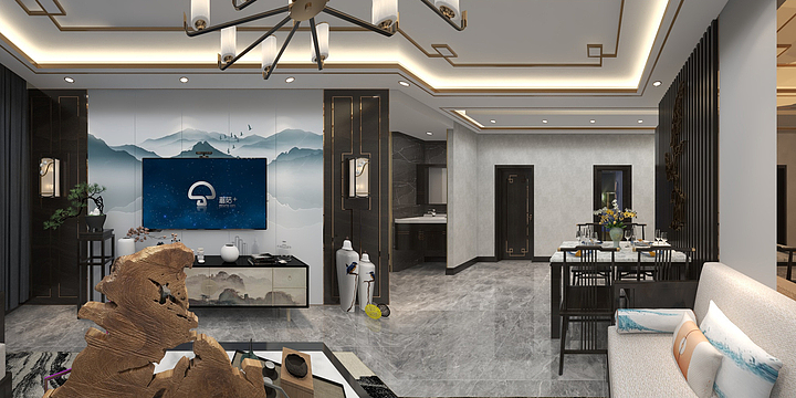 YM_空间-北安翰林苑-新中式-装修设计方案