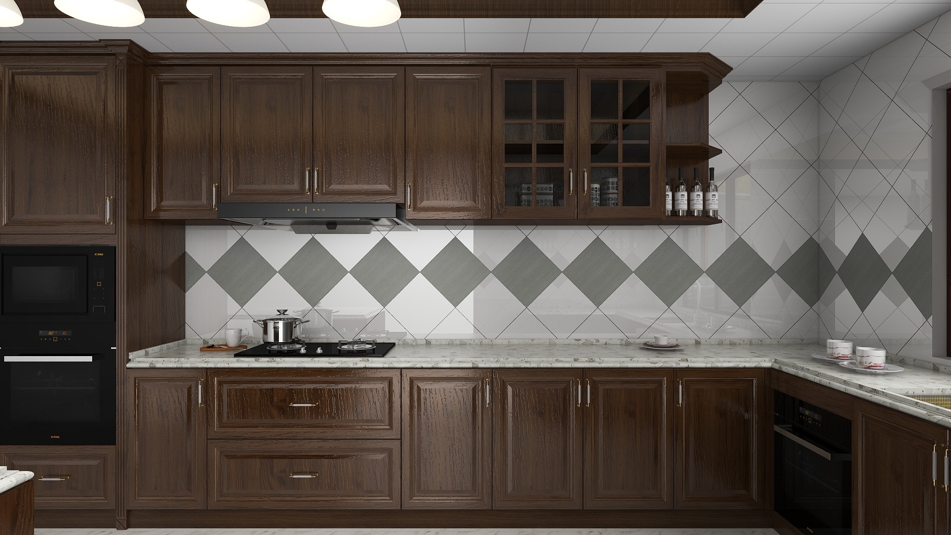 蓝涛pm-美式厨房橱柜设计-装修设计方案