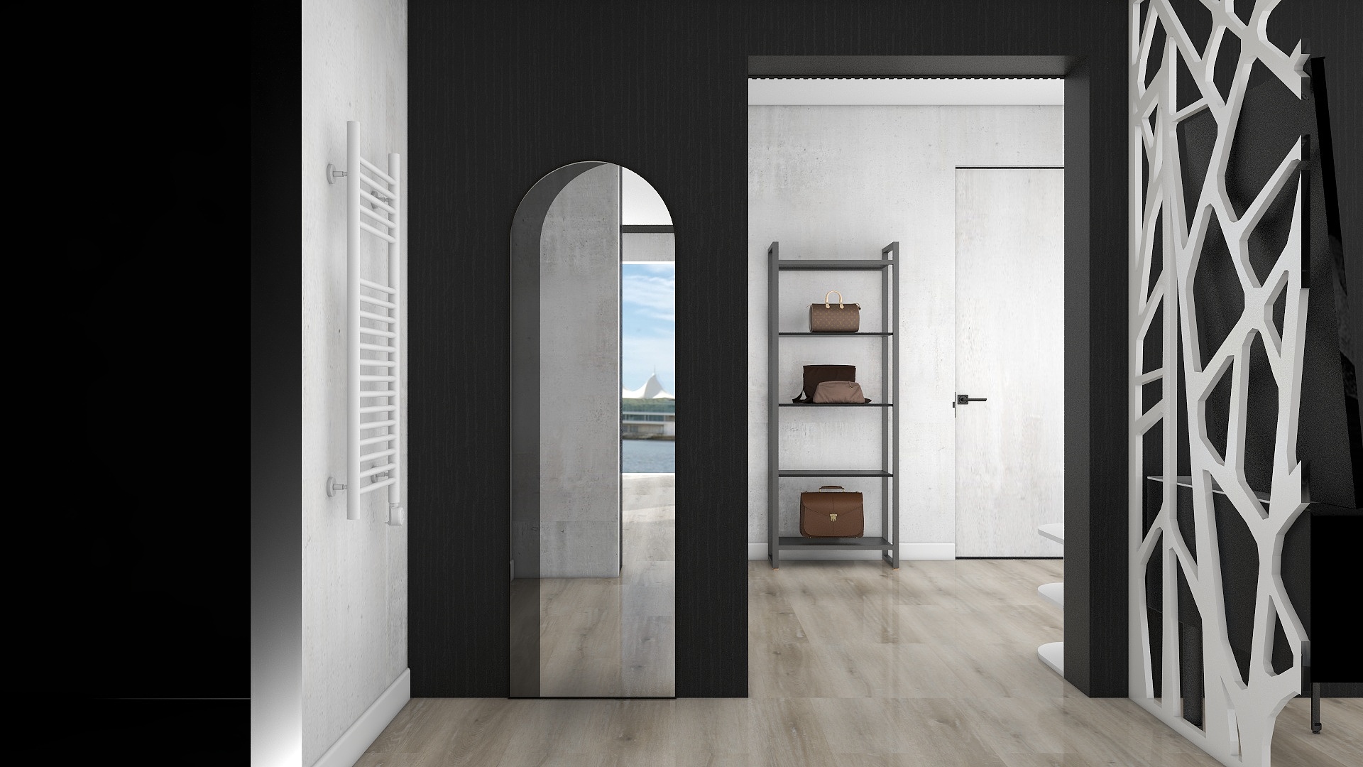 荣610-168平现代简约黑白系-装修设计方案