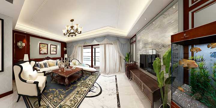 西安全屋定制中心-徐总-美式四室-装修设计方案
