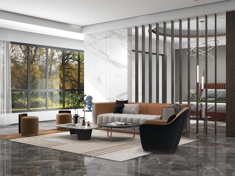 Modern Zen Living Room with Natural Elements