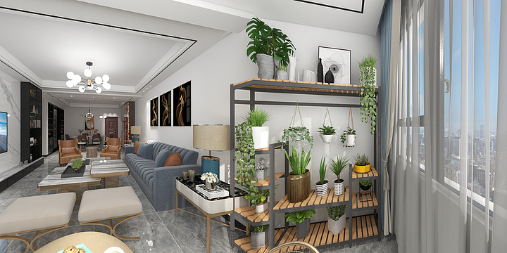 岚皋永旭装饰设计-兴隆名都二号楼二单元04户型-装修设计方案