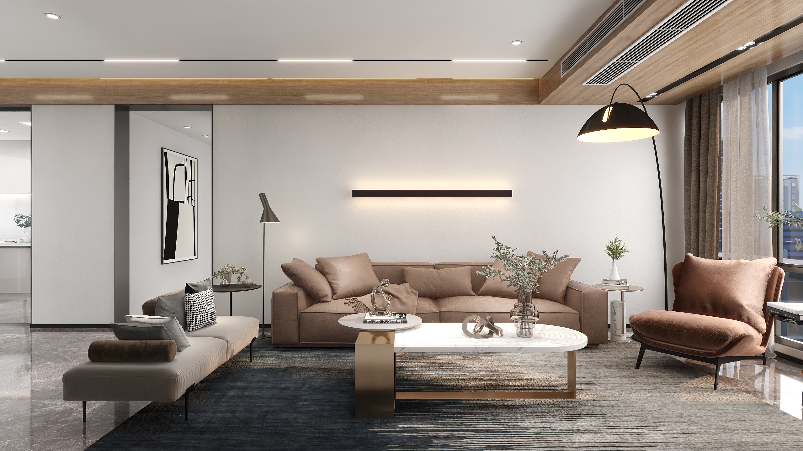 陈辉-万锦豪园-166平方现代三居装修效果图