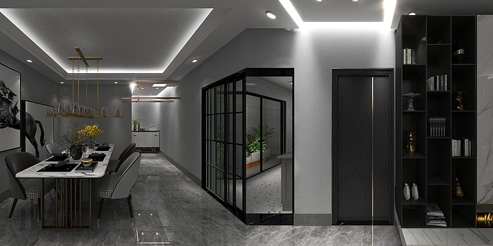 装修锅-绵竹星城国际，建模中原始结构-装修设计方案