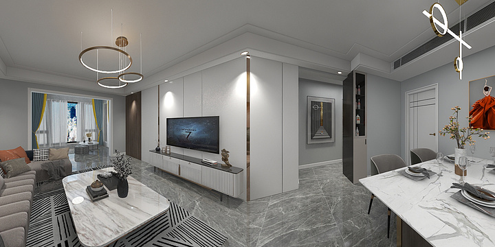 DY装饰设计-125平现代四居-装修设计方案