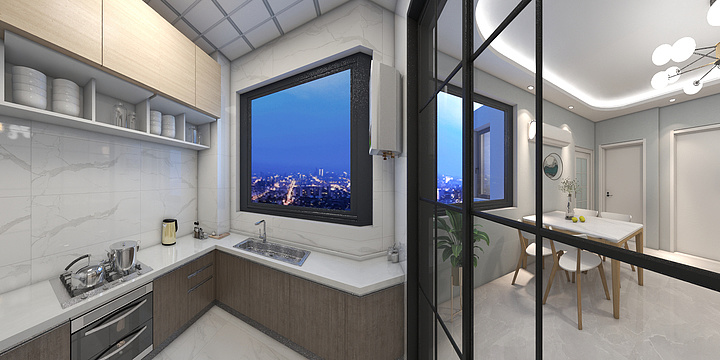 零度设计程安胜-17-1-304设计方案B-装修设计方案