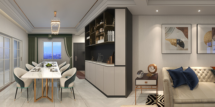 邓明礼设计师-王先生跃祥小区1-303#2021.8.15全景-装修设计方案