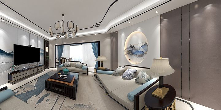 松艺设计-碧桂园龚先生雅居全景图-装修设计方案