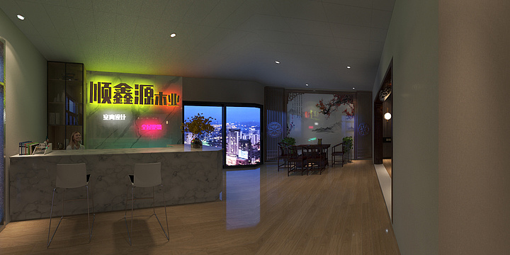 ꧁༺๑文๑༻꧂-秦安县顺鑫源木业展厅-装修设计方案