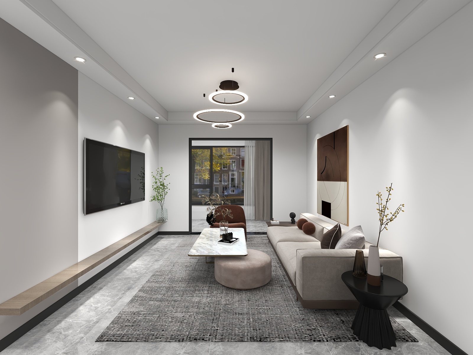 设计a121-现代三室两厅-装修设计方案