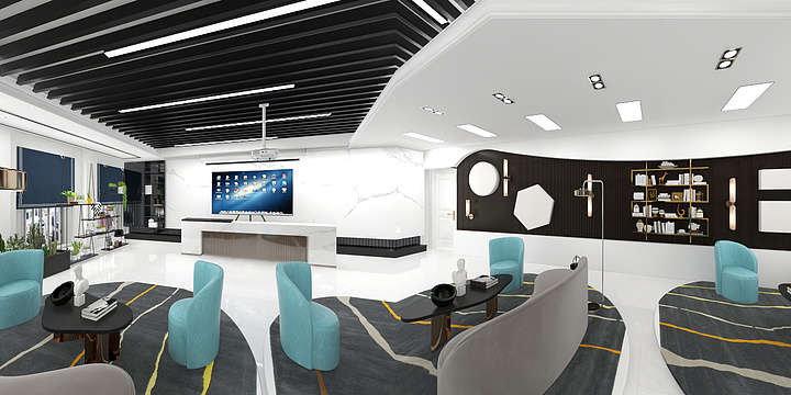 太喵-接待室-装修设计方案