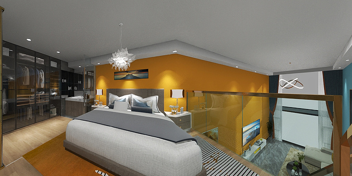 九尾狐k11-诚峰40平loft半搭现代案例-装修设计方案