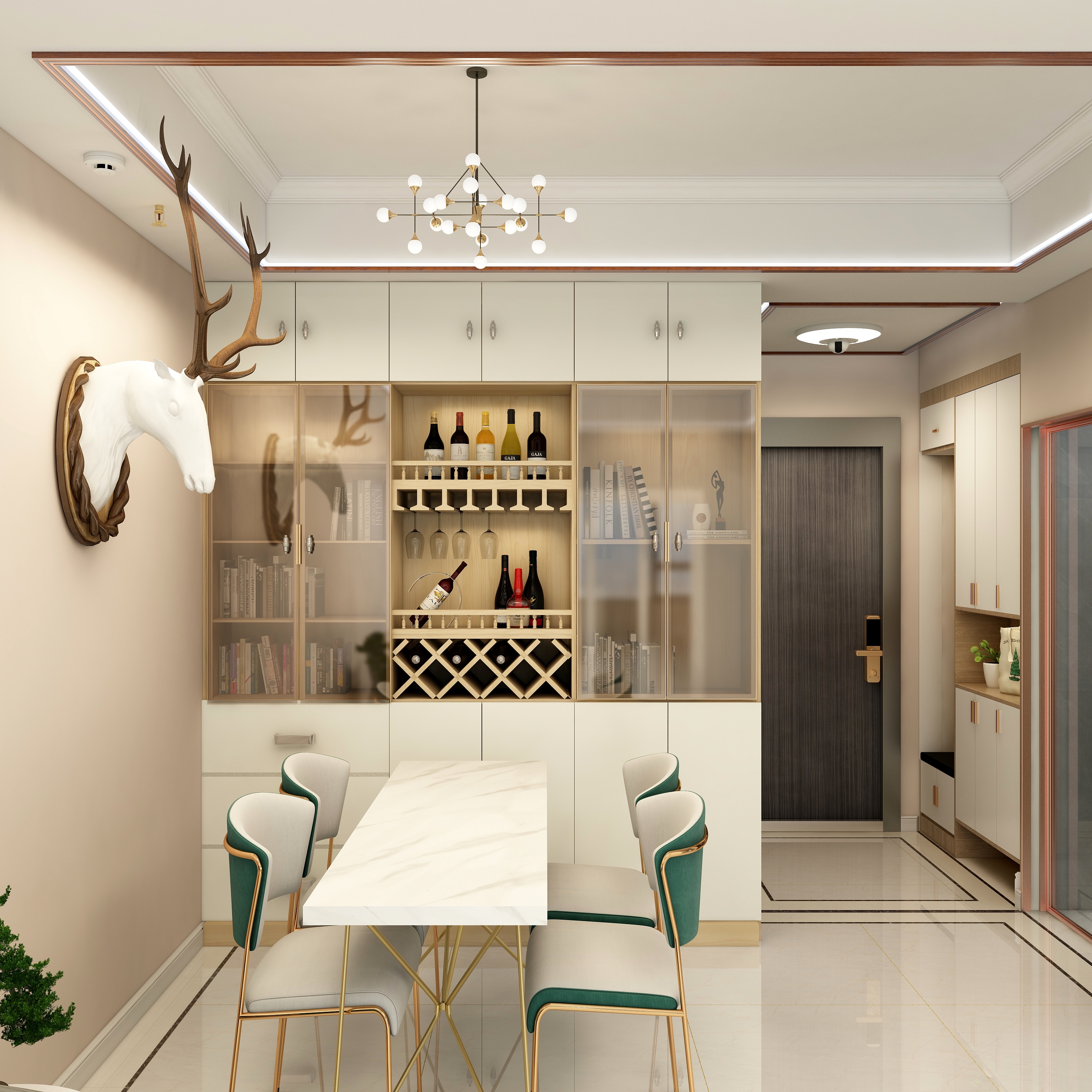 KG酷美琦设计-德信海德公园83.00㎡A2’3室2厅1卫1厨-装修设计方案