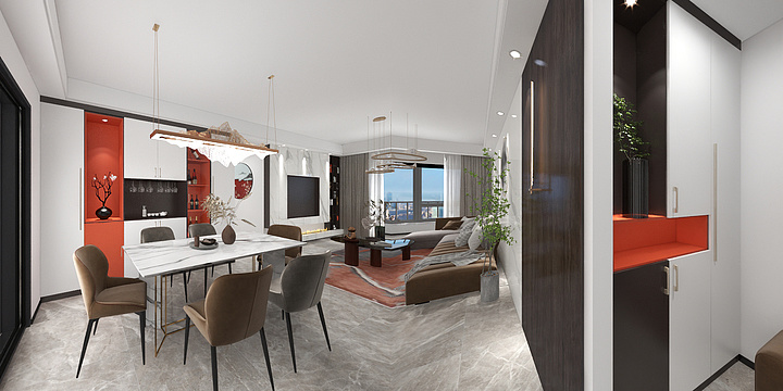 安居老唐-瑞和120现代新中-装修设计方案