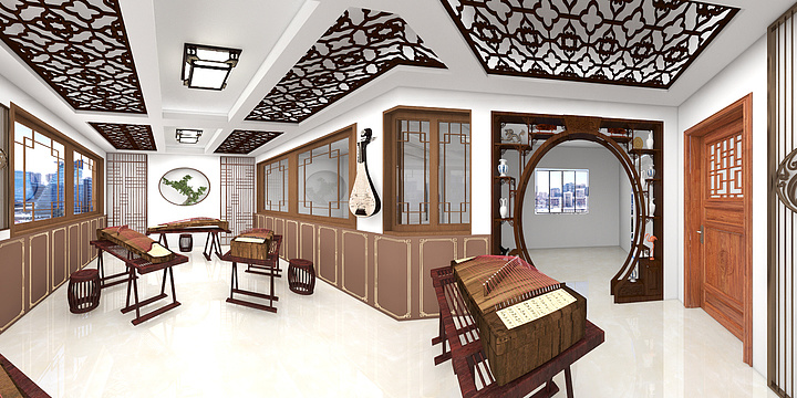意品轩-古筝教室-装修设计方案