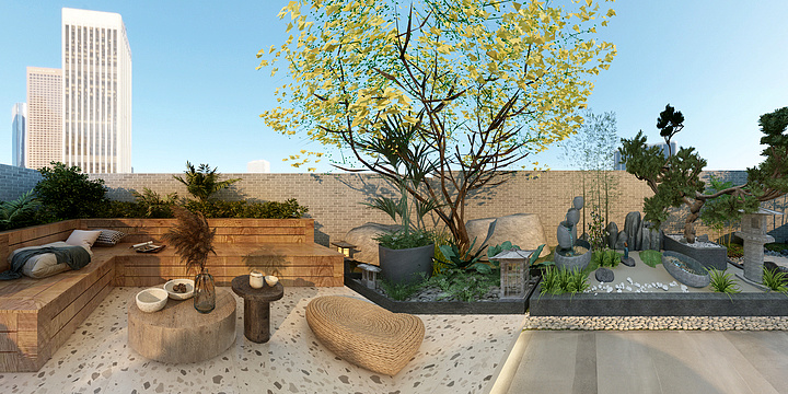 3D云设计展示馆-212平米别墅花园-装修设计方案