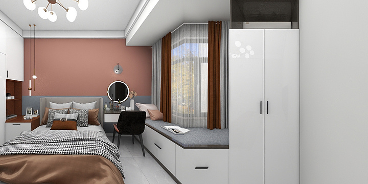 一九八二oo-温姐新房—设计师潘越-装修设计方案