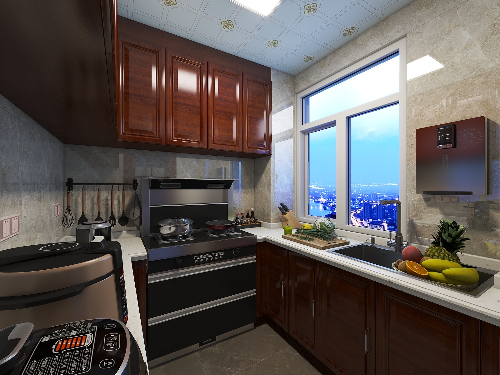 宁官海-南宁厨房两卫生间新块装修效果图