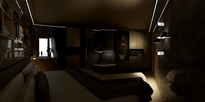 pfMu-单间小卧室-装修设计方案