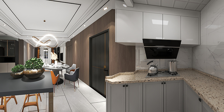 刘增-120㎡现代简约五口之家-装修设计方案