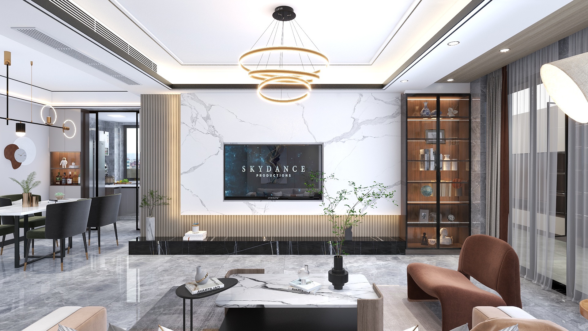 刘安明-安徽贝林和苑孙总--黑白灰现代轻奢三居室装修效果图