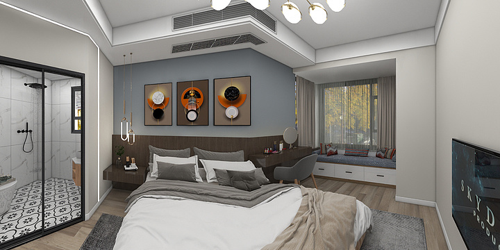 一九八二oo-唐姐新居-设计师潘越---装修设计方案