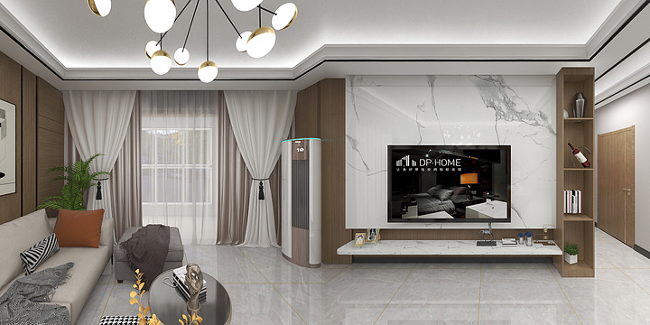 顶上装饰-中梁西都府12号楼西户型-装修设计方案