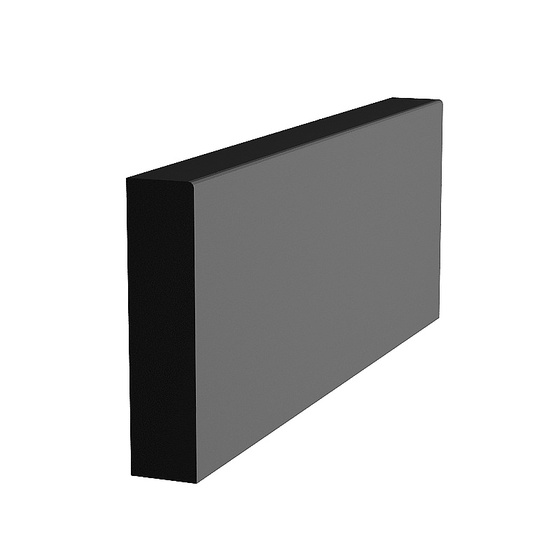 T-T-01/LL Aluminum Baseboard - Matte Black Gold
