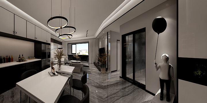 叁椿设计-壹梵匠<质感黑>-装修设计方案