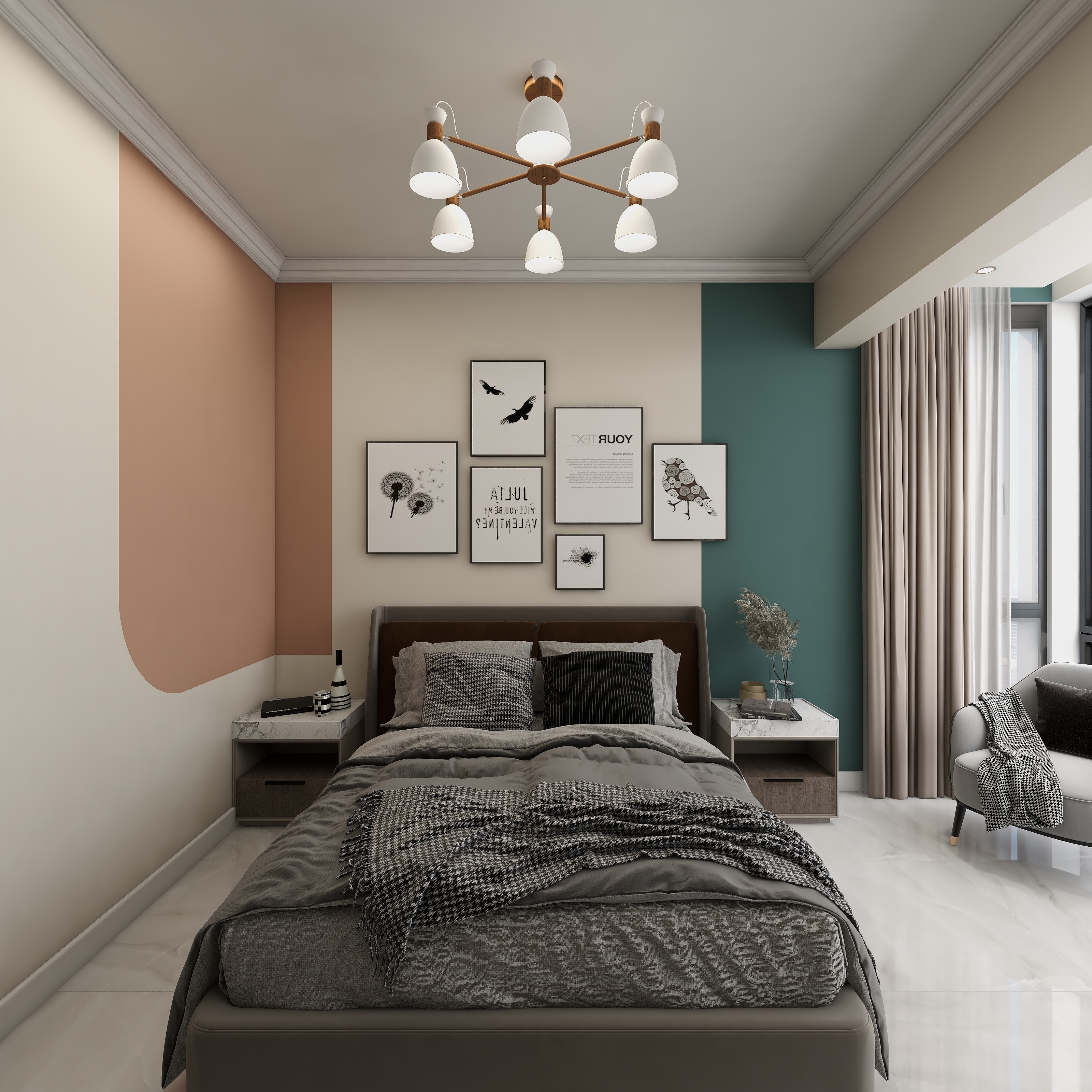 室内设计师罗炜-133平北欧四局装修效果图