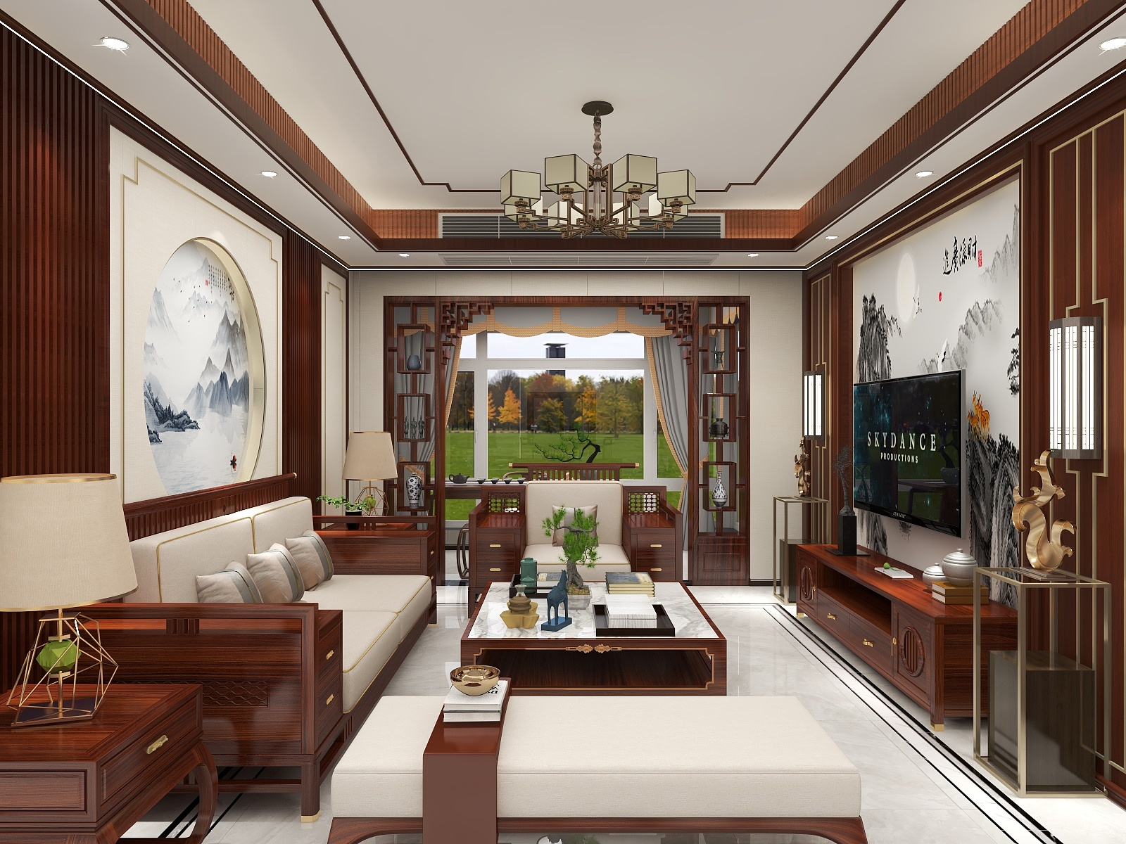 莫载瑶-中式风格装修效果图