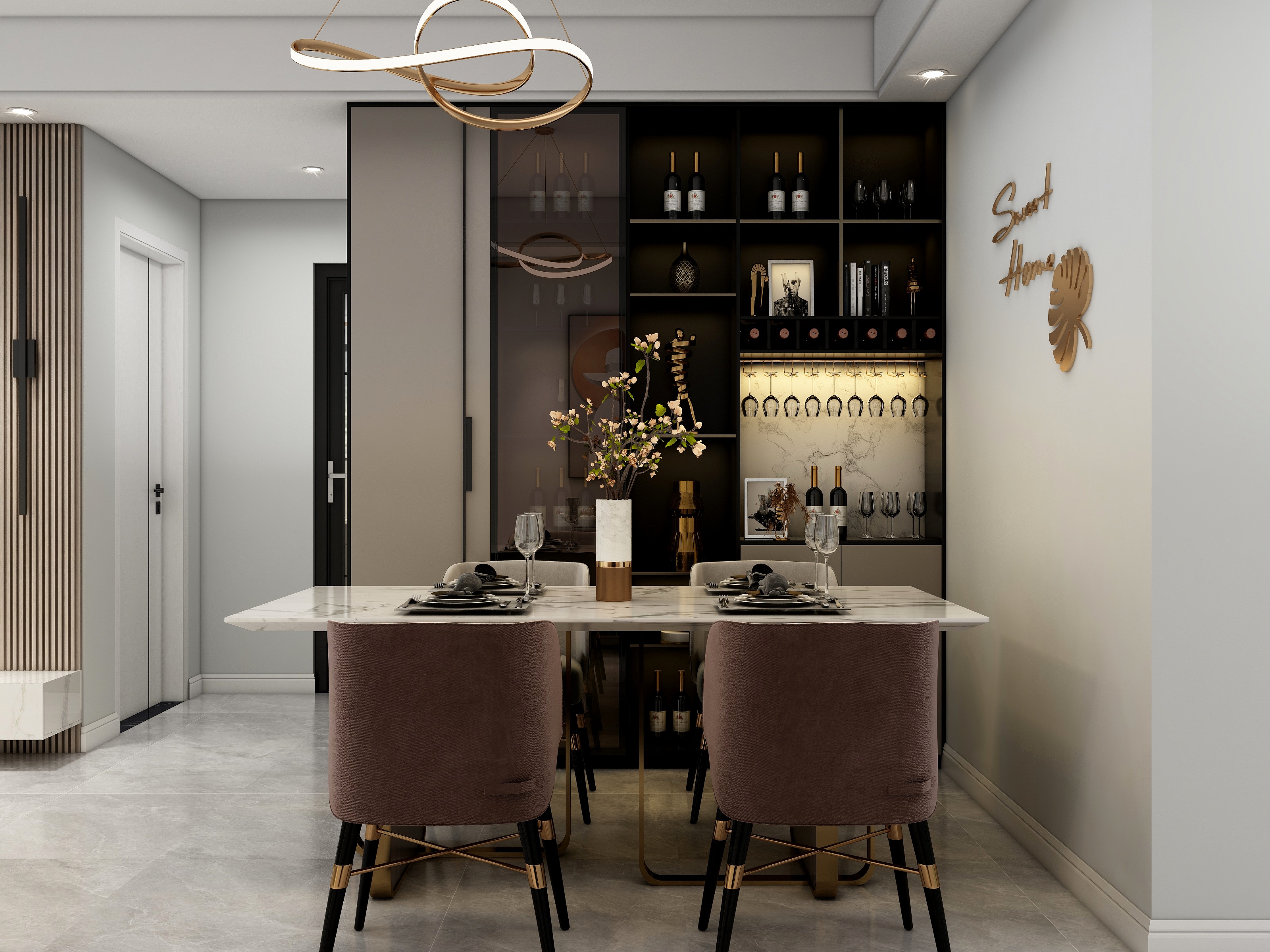 爱熬夜的赵先森-100㎡现代轻奢装修效果图