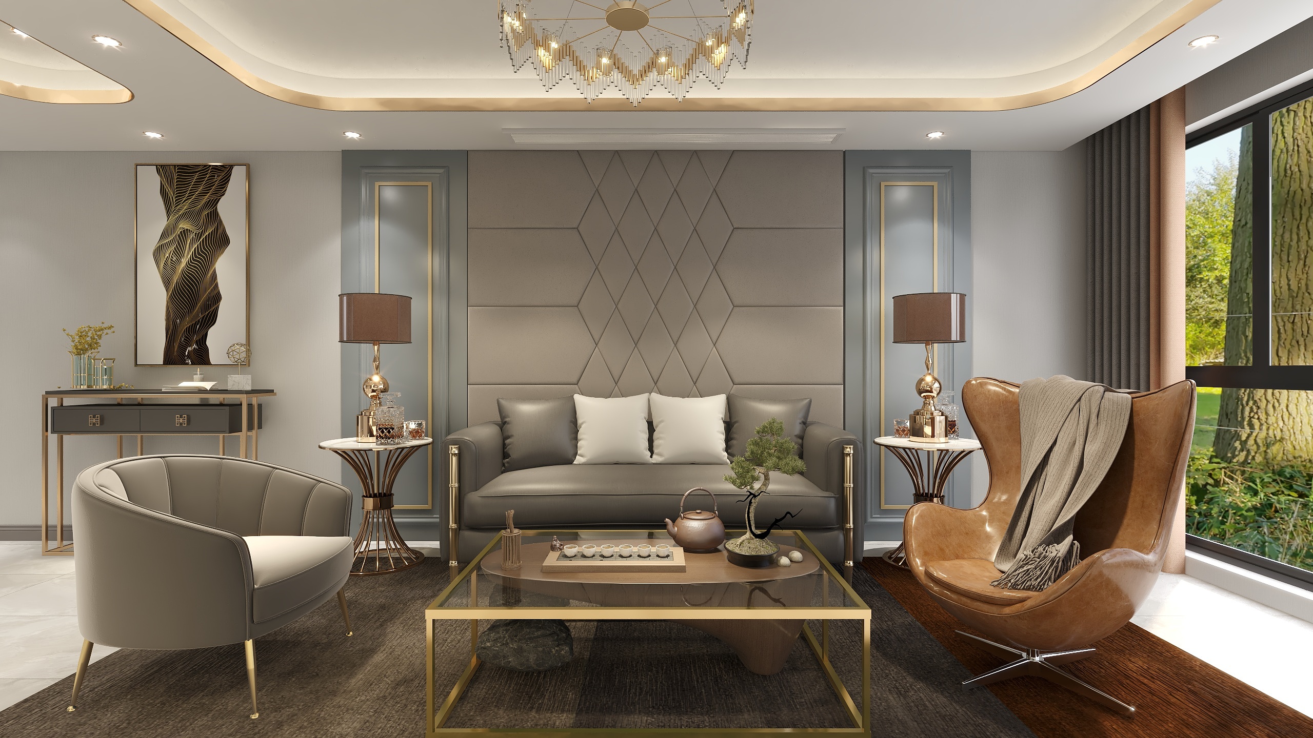 王程旭-三房轻奢-装修设计方案