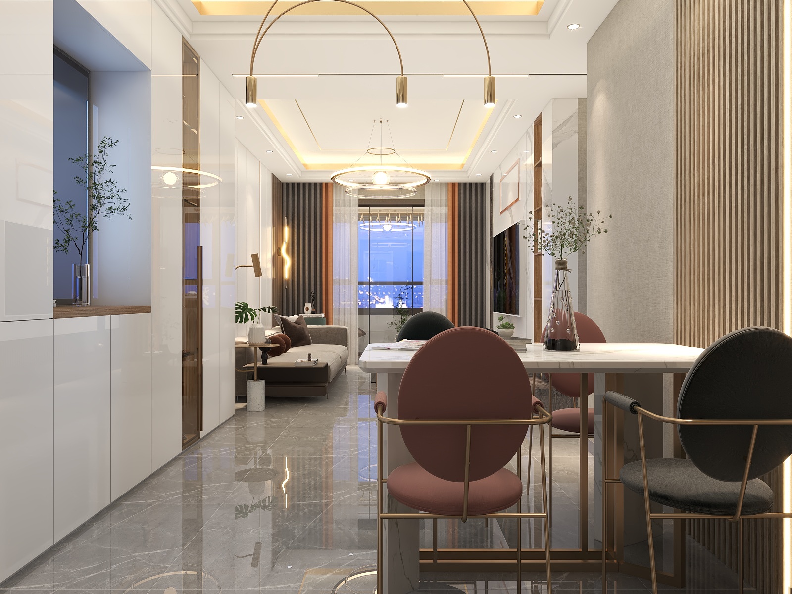 优躺设计YT-现代轻奢-108平3居室装修效果图