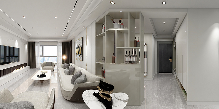 荆门品创装饰-汉上巴黎9-1403曾女士效果图-深木纹-装修设计方案