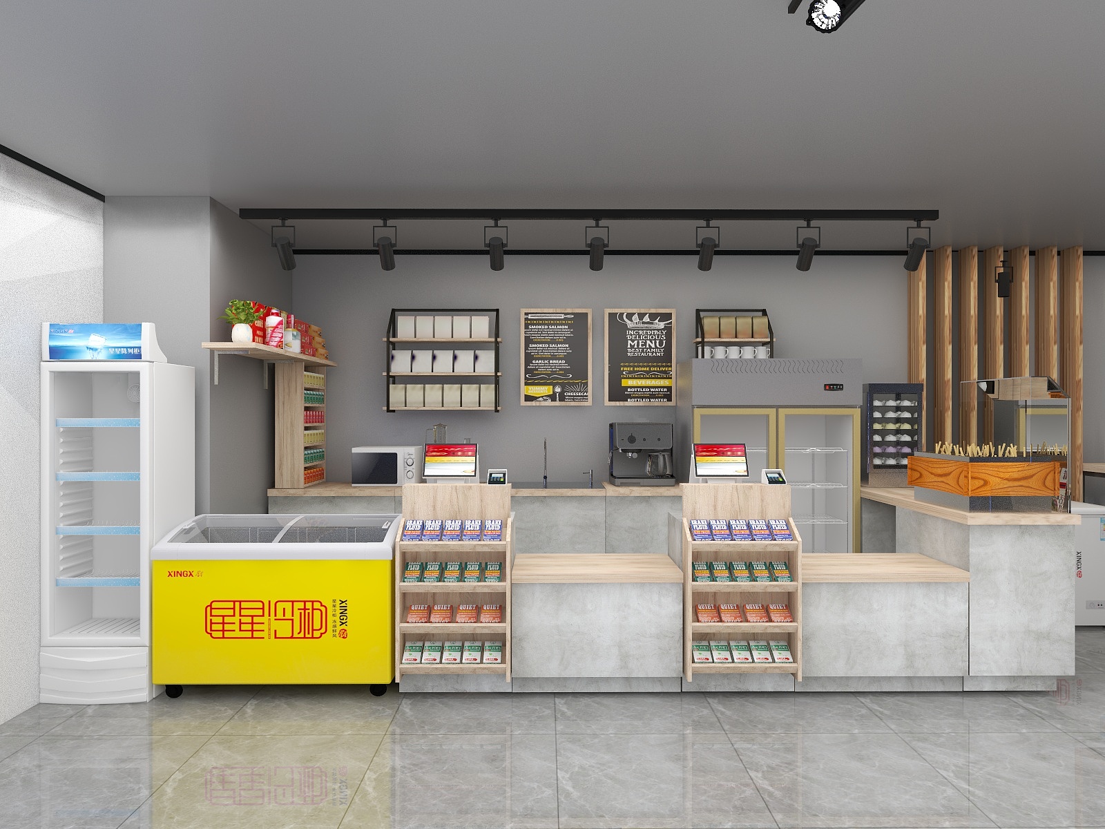 浙江星星优品网络科技有限公司-150-200平米便利店样板间2.0版本-装修设计方案