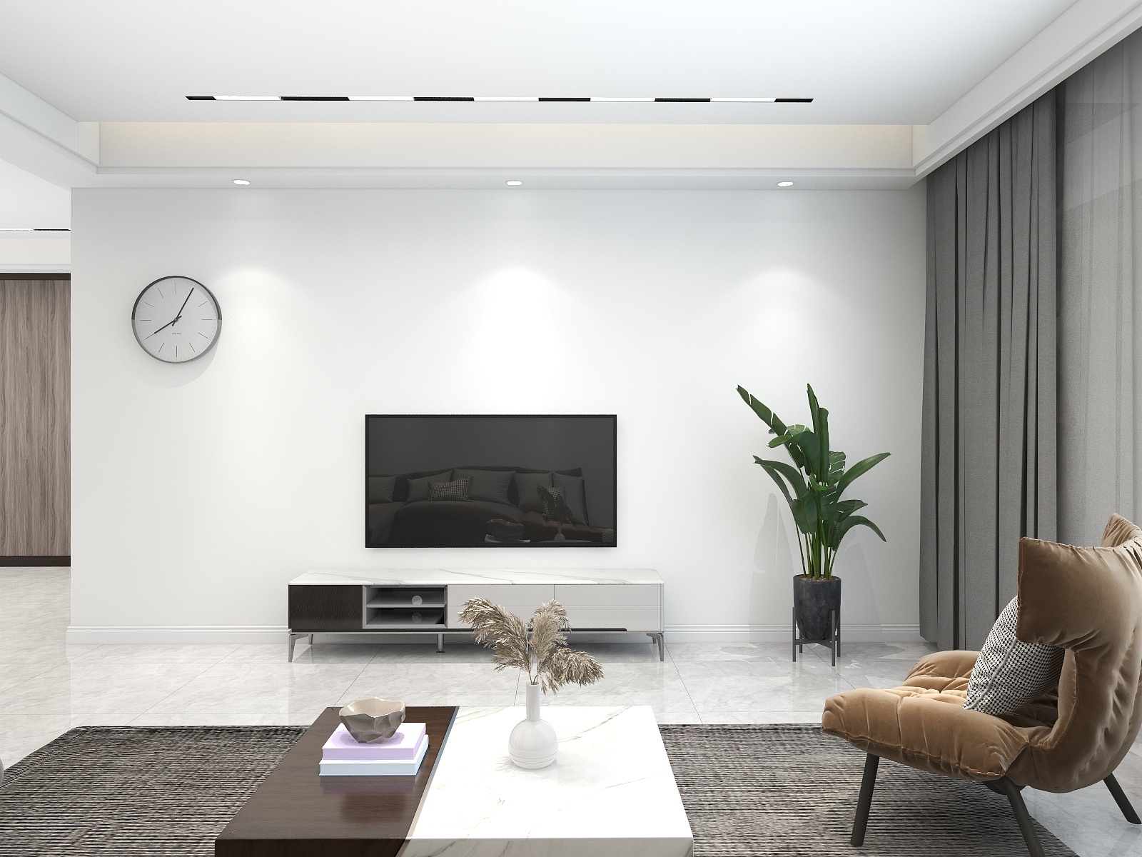 徘点设计-未知户型客餐厅-02-装修设计方案