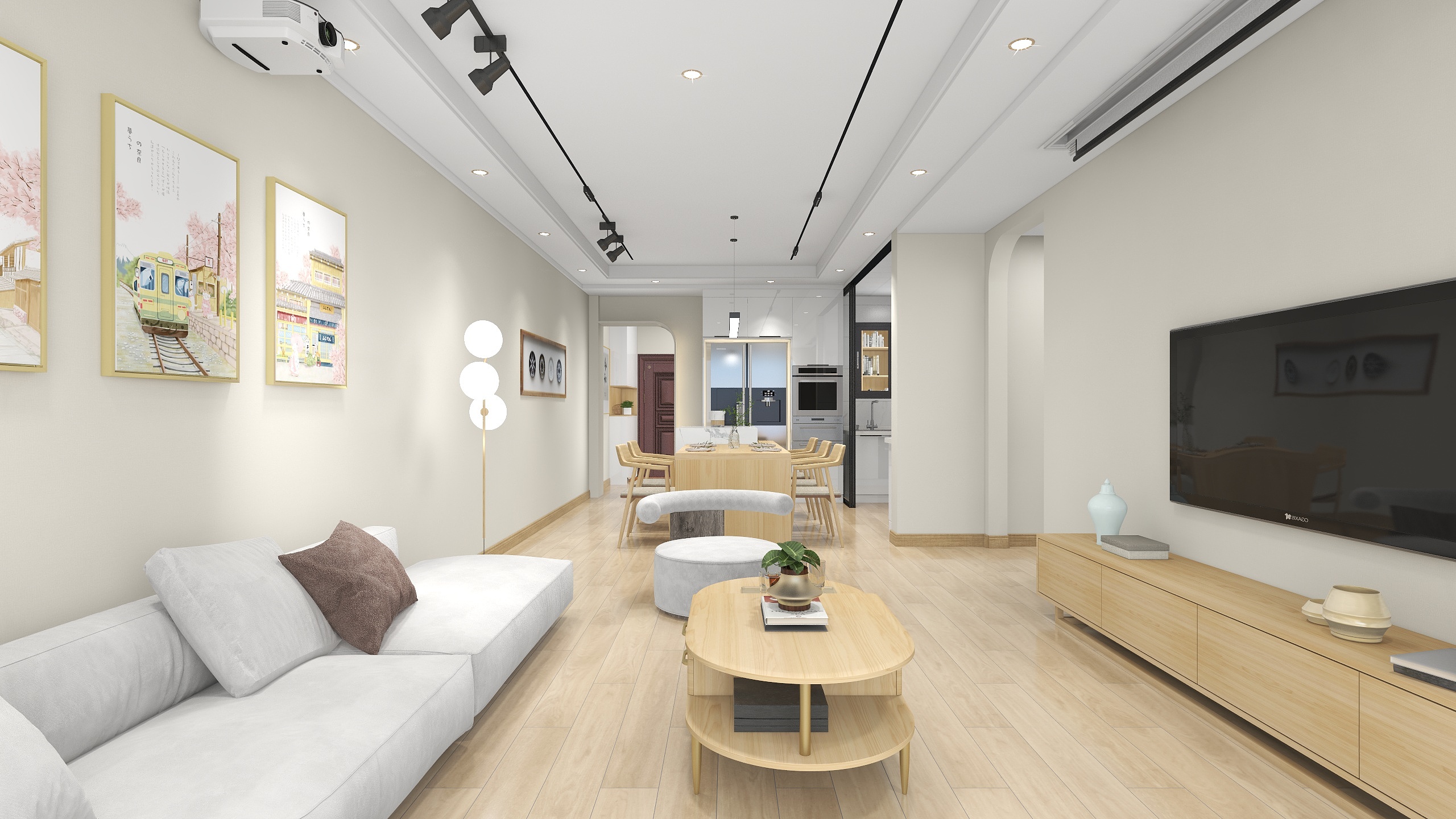 韦永光-132平日式风格无主灯设计-装修设计方案