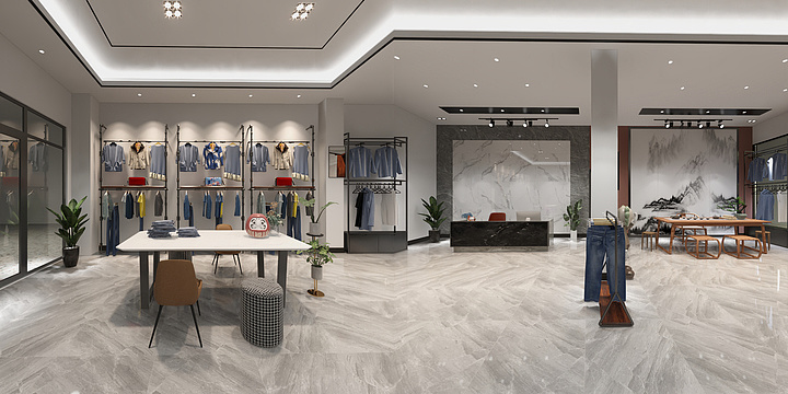 设计空间美学-牛仔专卖店--装修设计方案