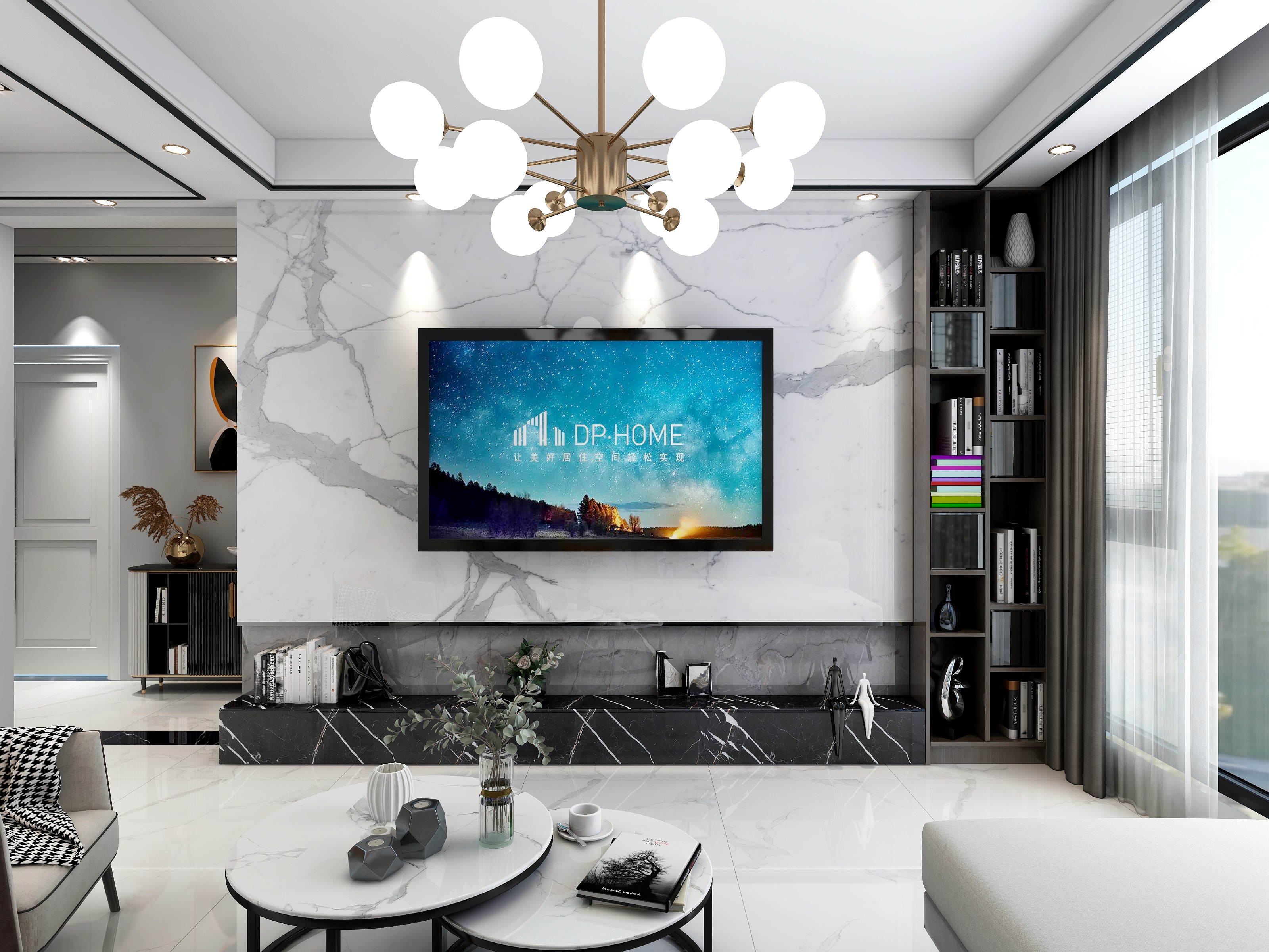 四川嘉阳装饰-79平现代三居御府-装修设计方案