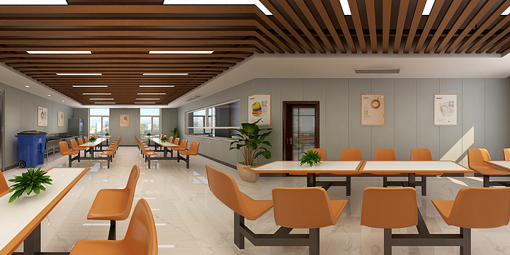 设计一一凌菲-一层·食堂-装修设计方案